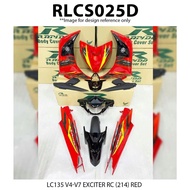 Rapido Cover Set Yamaha LC135 V4-V7 EXCITER RC (214) Red Black Blue Dnlgm1 Green Motor LC4S VR46 VR 