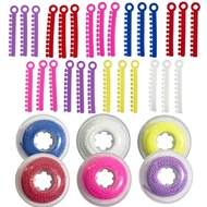 【20Pcs+1Roll】3D stereo motifs Elasticity Rubber  Rubber Chain 15Feet