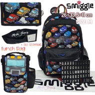 Car Motif Smiggle Backpack / Boys Smiggle Backpack / Smiggle Backpack School Bag