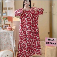 Bella Hazaha Flare-Sleeve Floral Maxi Sleepwear for Women