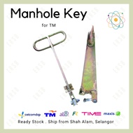 TM manhole key TM ,MAXIS ,DIGI ,FIBERCOM ,For manhole with T design Lock Manhole key for opening   T