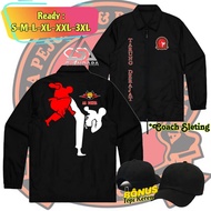 JAKET COACH TARUNG DERAJAT AA BOXER NEW LOGO READY KANCING DAN RESLETING BONUS TOPI WINDBREAKER JACK