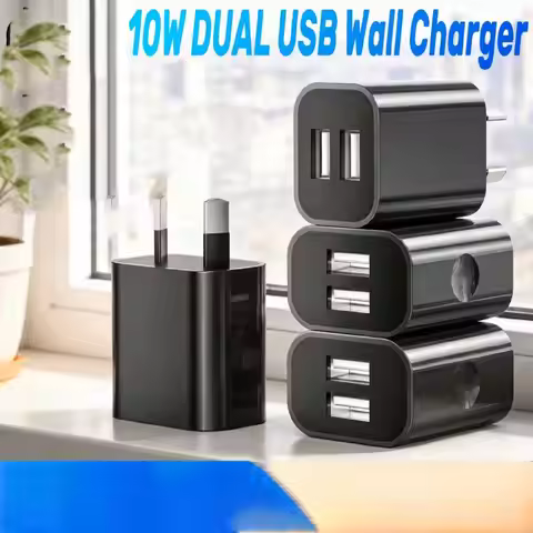 Dual USB Wall Charger - 4 Pack USB Power Adapter Plug, 2 Port USB Power Adapter AU Plug 5V/2.1A, USB