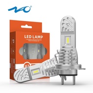 NAO H7ไฟหน้ารถมอเตอร์ไซค์แบบ LED หลอดไฟเทอร์โบขนาดเล็ก30W 12V ไร้สายสำหรับโคมไฟสว่างมากหัวรถ CSP 6500K ไฟหน้ารถยนต์สีขาว