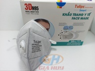 Hộp 20 chiếc khẩu trang N95 Tuylip chống bụi mịn và tránh lây bệnh hô hấp (có van thở)