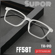 FF58T full Frame Kacamata minus Korea ORIGINAL UNISEX Pria Transparan