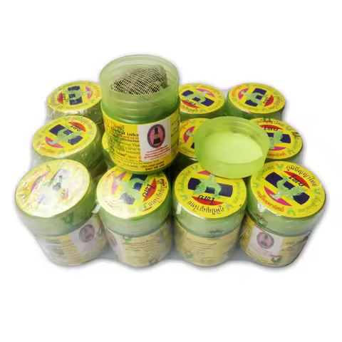 60 Bottles Hong Thai Traditional Thai Herbal Inhalant Inhaler, Nose Flow Carsick Refreshing Essences