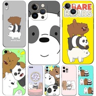 case for iphone 13 mini 13 Pro Max Phone Back Cover Soft Silicon black tpu case we bare bears