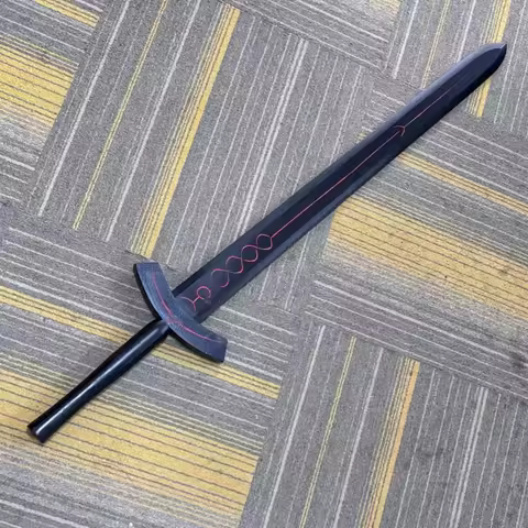 114cm Cosplay Fate Stay Night Saber Arthur Pendragon Black White Excalibur Sword wooden Anime Costum