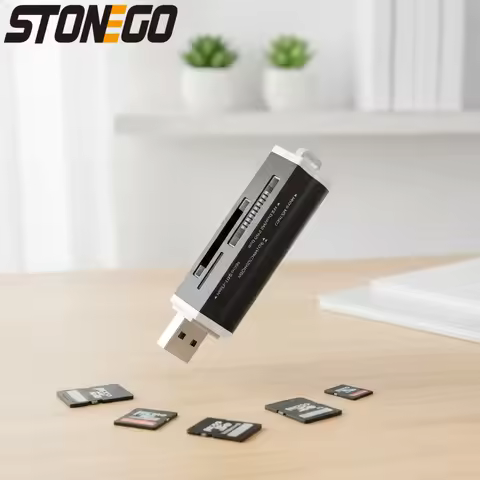 High Speed USB 2.0 Multi Card Reader for Micro SD T-Flash MMC SDHC MS PRO DUO TF M2 Memory Stick Com
