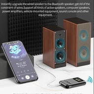 LED Bluetooth 5.0 อะแดปเตอร์เครื่องส่งสัญญาณเสียงไร้สายสําหรับเพลงรถหูฟังลําโพง 300mA แบตเตอรี่รองรั