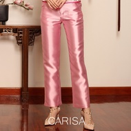 SALE！！กางเกงขายาว กางเกงผ้าไหม Carisa กางเกงผ้าไหมแพรทิพย์ ทรงสวย สีสดใส [1827]