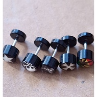 1 pcs barbell piercing earrings, barbell piercing earrings. Motif sent randomly