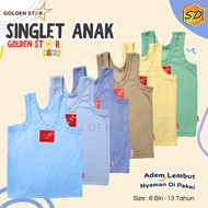 12 & 6 Pcs Golden Star Children's Singlet Size 6 Months - 13 Years Children's Undershirt/ 6 - 8 Year