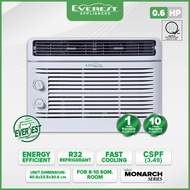 EVEREST 0.6HP Non Inverter Window Type Aircon/ Wide Airflow Design/ with Healthy Air Filter/8-10 sqm