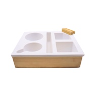 Couch Cup Holder Tray with 360 Degrees Rotatable Phone Stand Sofa Caddy for Snacks Drinks Waterproof