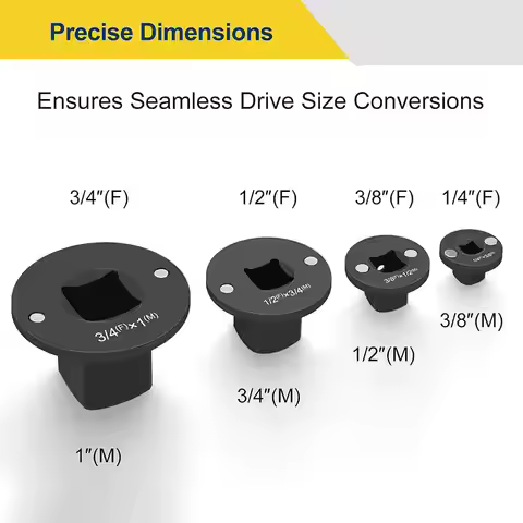 Tools For Confined Spaces Low Profile Impact Socket Adapter Set Drive Ratchet Adapter Set Of 4pcs