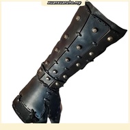 Medieval Steampunk Samurai Leather Bracer Long Gloves Gauntlet Viking Pirate Archer Cosplay Costume 