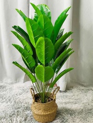 90cm Palmera De Imitación Con Follaje, Planta De Imitación Con Maceta Para Interior / Exterior Para Bodas, Paisaje Suave De Ingeniería, Planta Artificial Sin Maceta