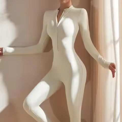 Fashionable Autumn New Onesie Outdoor Long-sleeved Onesie Female Comfort Tight Yoga Onesie