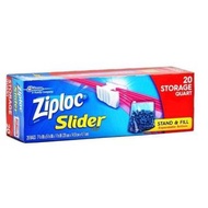 Ziploc站立式拉鏈密實袋(中袋) 20個 (一套5盒共100個)