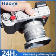 Haoge Silver 39mm/43mm/46mm/49mm/55mm/58mm Square Metal Screw-in Lens Hood withCap for Leica Olympus