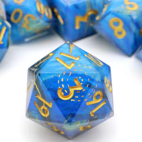 Ocean Hurricane DND Dice Set-Blue Storm-Board Game RPG Dice for Role Playing Table Game,Tabletop Gam