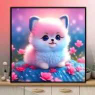 Healing Style Flower Puppy Cross stitch set   Cross stitch kit  Cross stitch pattern Embroidery Yourself 2023 New Bedroom Living Room Pass Time Give Friends Gifts