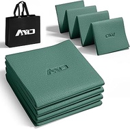 AYO Yoga Mat, Foldable, 0.2 inch (6 mm) Thick, Training Mat, Wide, Lightweight, Popular, Convenient 
