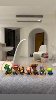 ToyStory肩並肩扭蛋 胡迪 巴斯光年 泡泡龍 (迪士尼 玩具總動員