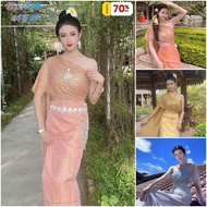 Selendang Sulam Melayu, 2025 New Style Dai Ethnic Shawl for Women Shiny Sequins Beaded Night Market 