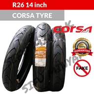 CORSA R26 PLATINUM 14inch TYRE TIRE MOTOR SCOOTER TAYAR TUBELESS MOTOSIKAL EGO S SOLARIZ AVANTIZ BEA