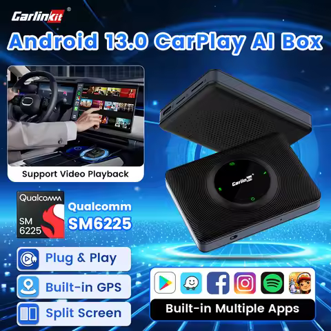 CarlinKit Wireless CarPlay Ambient AIBox Android 13 QCM6225 Octa-Core Android CarPlay Multimedia Str
