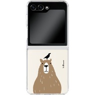 【預購】三星手機殼/Samsung Galaxy Z Flip5/動物園/水豚與八哥