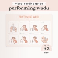 Bramble – Visual Wudu Guide for Kids (Boy/Girl) | Step-by-Step Ablution Chart | PECS, Autism, Classr