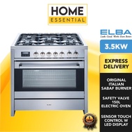 Elba 5 Burner 115L | 56L Italy Electric Oven Professional Range Cooker Safety Valve EPRC-H9880ST(SS)