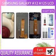 Original For Samsung Galaxy A12 A125 SM-A125F LCD Display Screen With Frame  Display Touch Screen Parts a12 a127 a127f