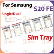 For Samsung Galaxy S20 Fe 4G 5G G780 G780F G781 G781B SIM Card Tray Slot Holder Phone Replacement In
