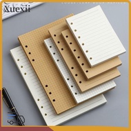 XUEXII 80Sheets Loose Leaf Paper, A5/A6/A7 Horizontal Line/Blank Notebook Refill Paper, Simple Kraft