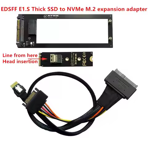 P5801X EDSFF E1. S Thick SSD to NVMe M.2 Expansion Adapter