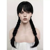 [Sẵn] Wig/Tóc Giả Wednesday Addams màu đen hóa trang chị Tư - Phim Wednesday  [Miu Cosplay]