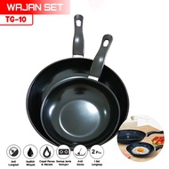 Frypan Teflon Set 2 in 1 18cm dan 25cm Panci Set / Frypan Wajan Murah / Wajan Serbaguna 2 in 1 / Tep