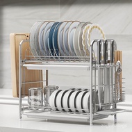 W-8&amp; Qing'an304Stainless Steel Dish Rack Draining Rack Draining Dish Tableware Dish Rack Kitchen Storage Rack for Storag