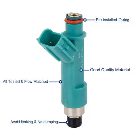 UXCELL 4pcs 23250-28080 Fuel Injector for Toyota Camry Highlander 2.4L 2AZ-FE 2004-2009