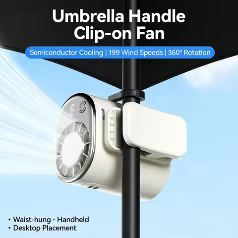 Car Clip On Air Conditioner Fan 360° Rotation Personal Air Conditioner Clip On Fan 199 Speeds USB Re