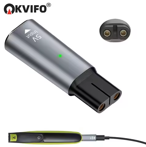 KVIFO 5V Type-C Shaver Adapter Charger Converter for Philips OneBlade QP2724 QP2834 QP1424 QP1924 QP