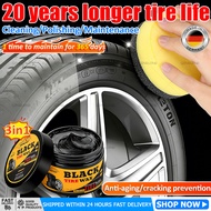 【24-hour delivery】car tire wax repair agent car tyre gloss shine rim cleaner car polishing wax car t