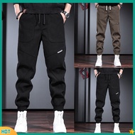Men's Plaid Texture Sweatpants - Loose Cuffed for Everyday Casual Wear