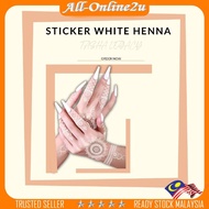 Sticker Henna Instant White Stiker Henna Tampal Putih