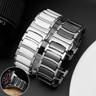 สายนาฬิกาเซรามิกถอดง่าย,สายนาฬิกาสำหรับ Samsung Galaxy Watch สายสแตนเลสสำหรับธุรกิจหรูหราสำหรับ Huawei Watch GT2 Pro 18/20/22มม.